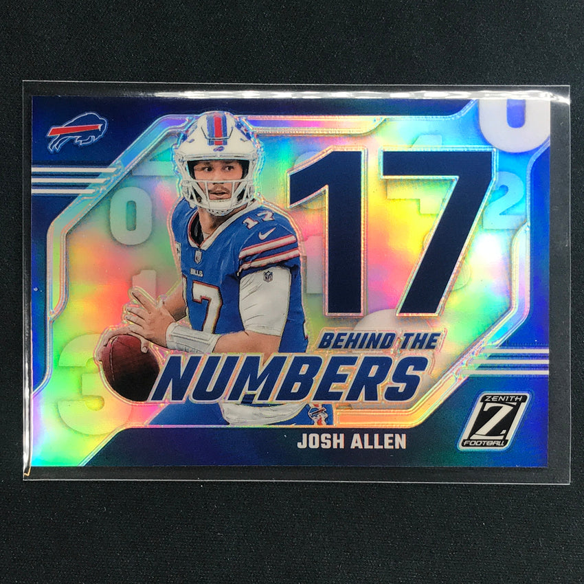 2023 Zenith Football JOSH ALLEN Behind the Numbers Base #15