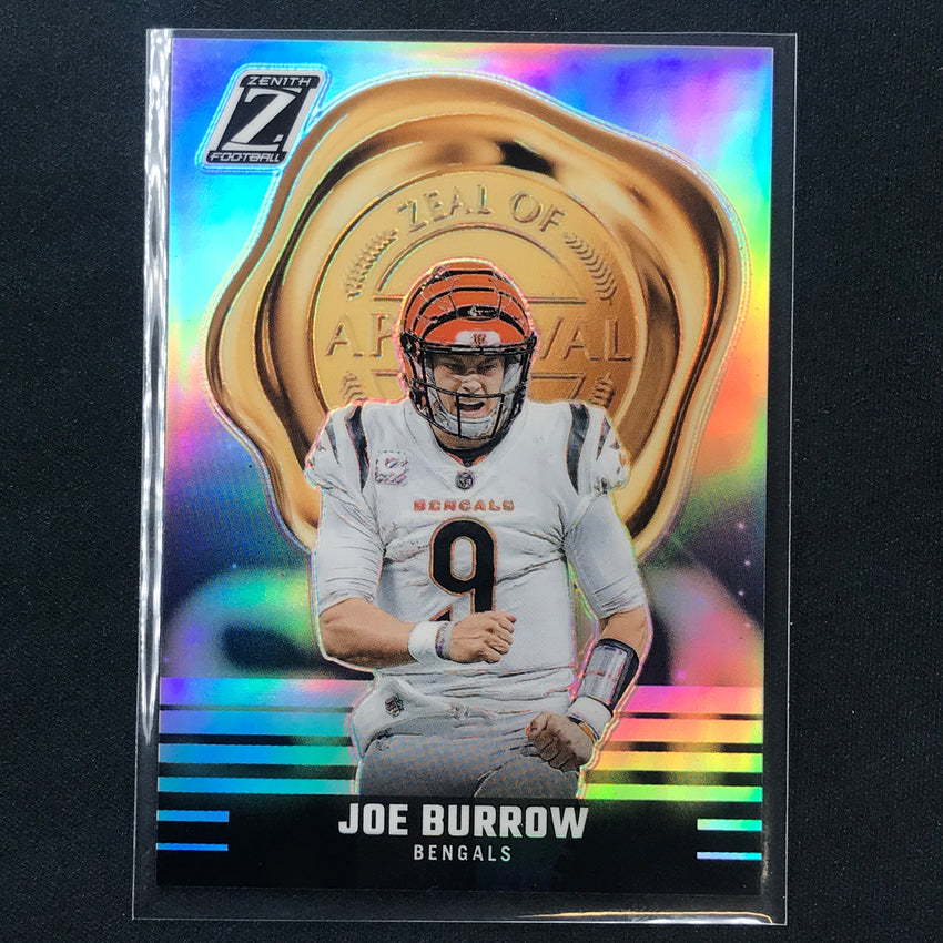 2023 Zenith Football JOE BURROW Zeal of Approval Silver No.6