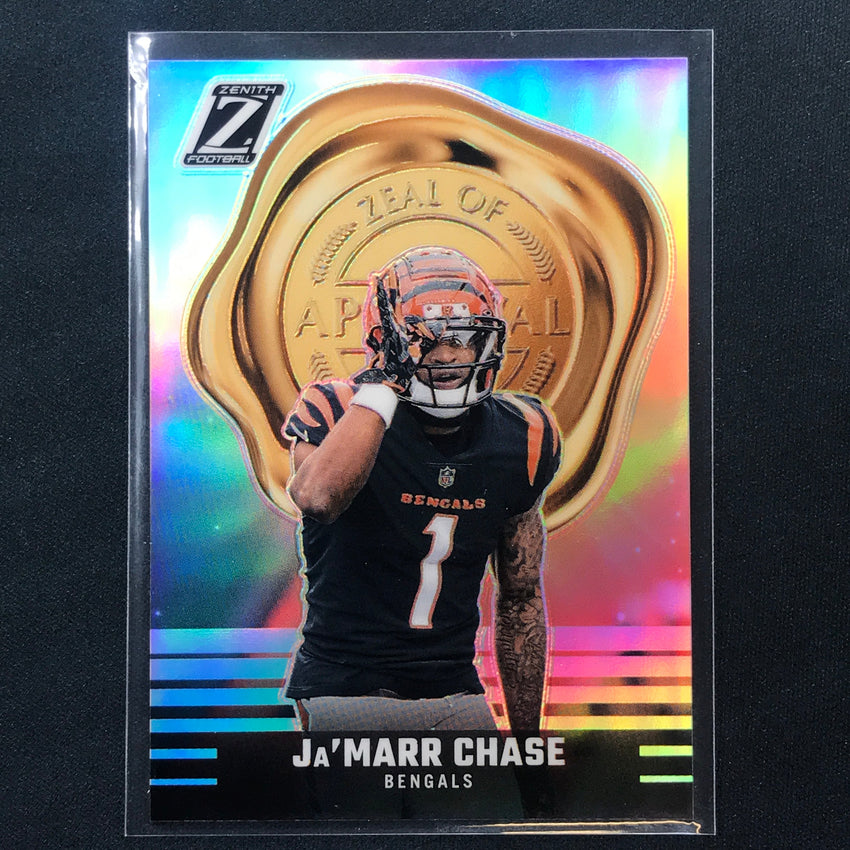 2023 Zenith Football JAMARR CHASE Zeal of Approval Silver No.20