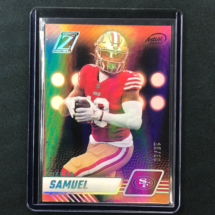 2023 Zenith Football DEEBO SAMUEL Base Silver Artist Proof 25/50