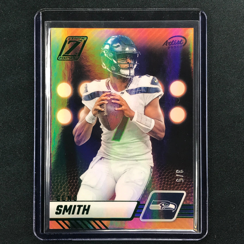 2023 Zenith Football GENO SMITH Base Emerald Artist Proof 3/5