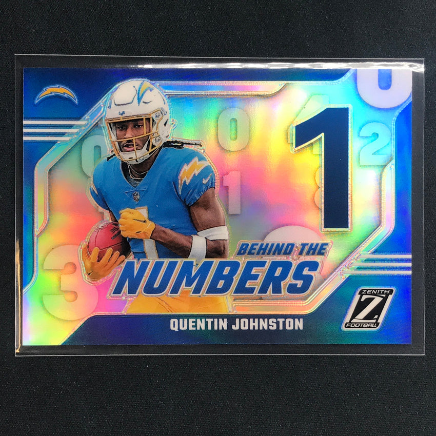 2023 Zenith Football QUENTIN JOHNSTON Behind the Numbers Base #25