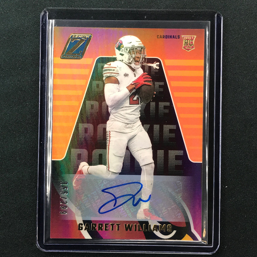 2023 Zenith Football GARRETT WILLIAMS Rookies Auto Base 156/299