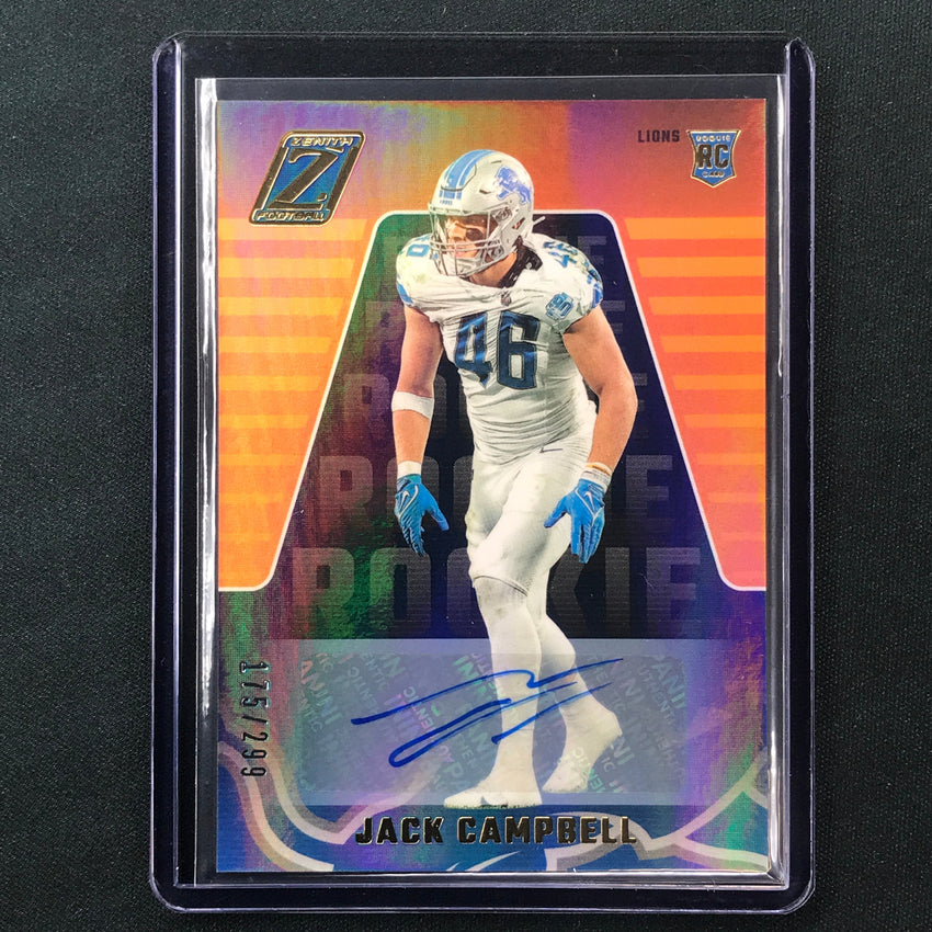 2023 Zenith Football JACK CAMPBELL Rookies Auto Base 175/299