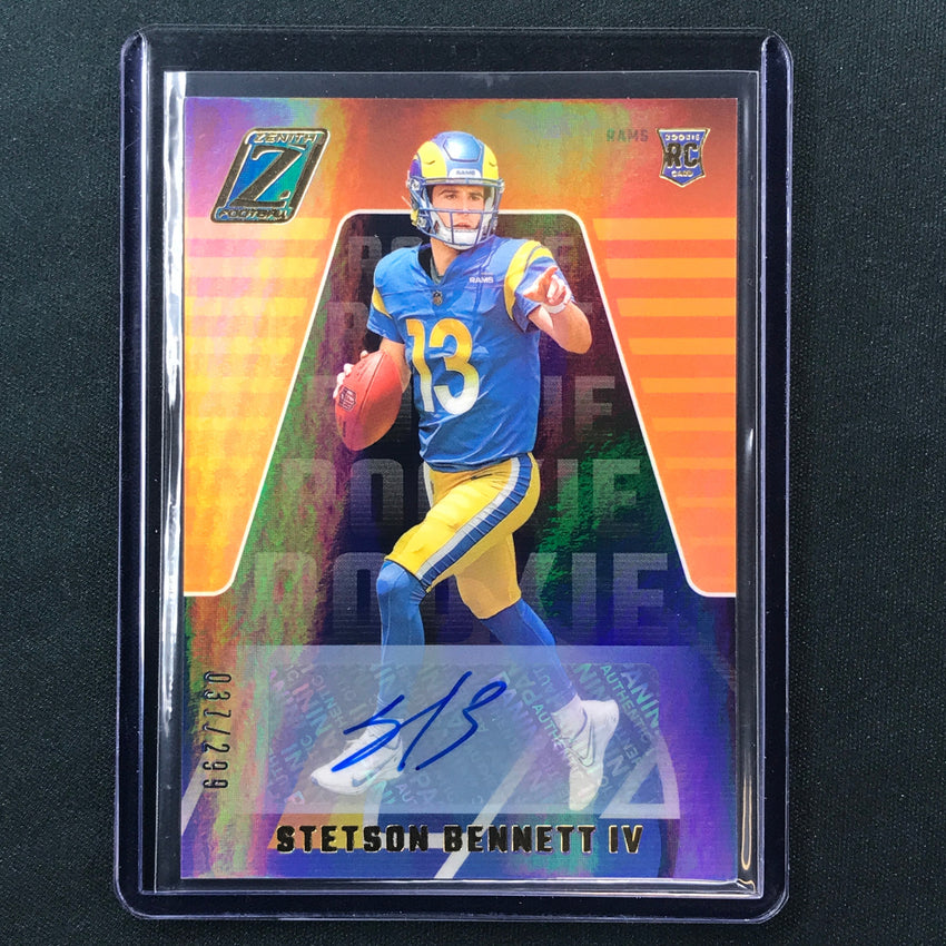 2023 Zenith Football STETSON BENNETT IV Rookies Auto Base 37/299