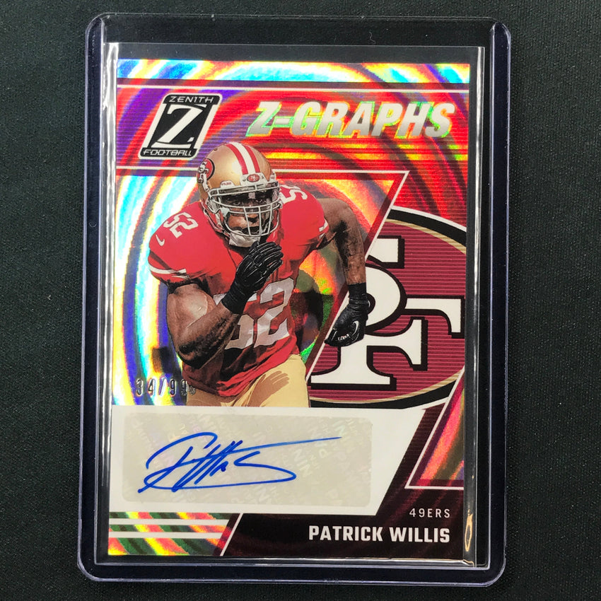 2023 Zenith Football PATRICK WILLIS Z-Graphs Auto Base 34/99