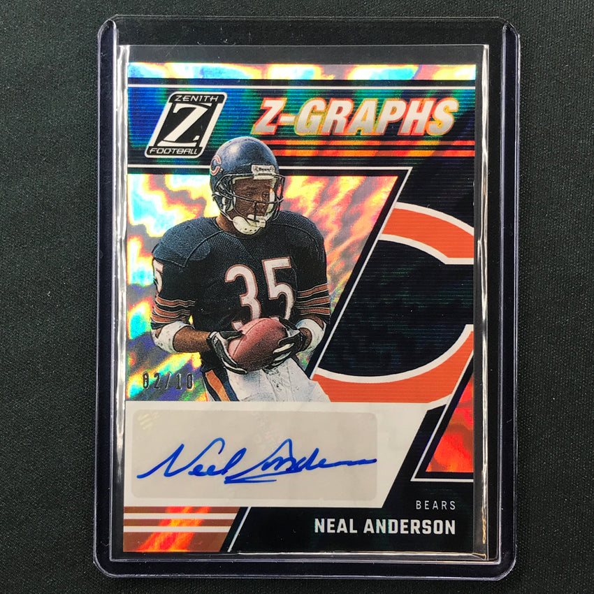 2023 Zenith Football NEAL ANDERSON Z-Graphs Auto Lightning 2/10