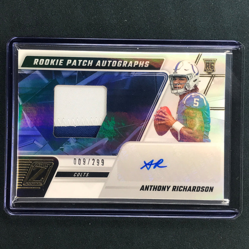 2023 Zenith Football ANTHONY RICHARDSON Rookie Patch Auto Base 9/299