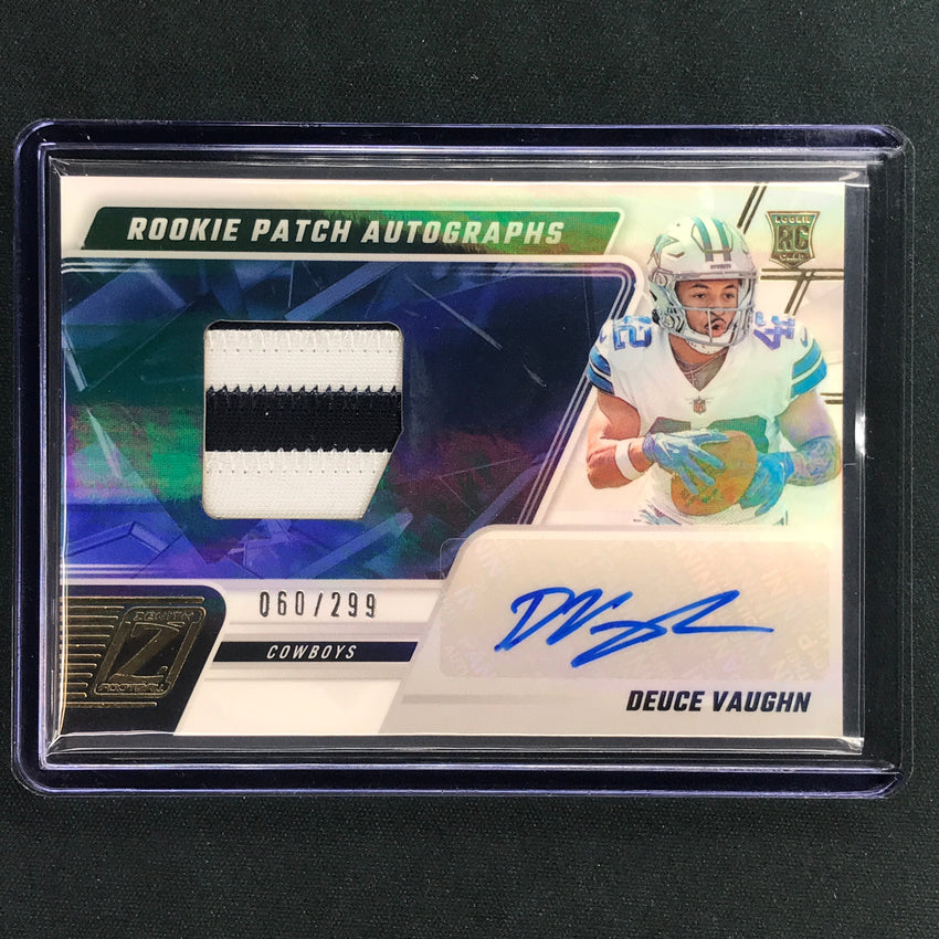 2023 Zenith Football DEUCE VAUGHN Rookie Patch Auto Base 60/299