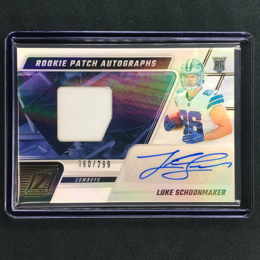 2023 Zenith Football LUKE SCHOONMAKER Rookie Patch Auto Base 60/299