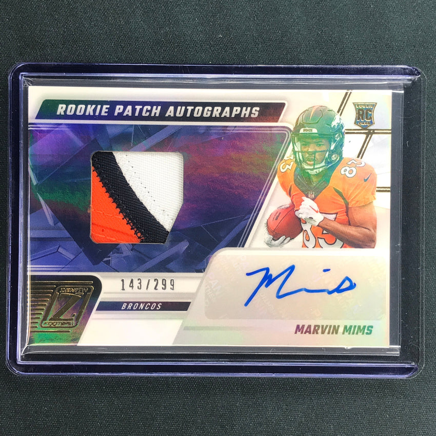 2023 Zenith Football MARVIN MIMS Rookie Patch Auto Base 143/299