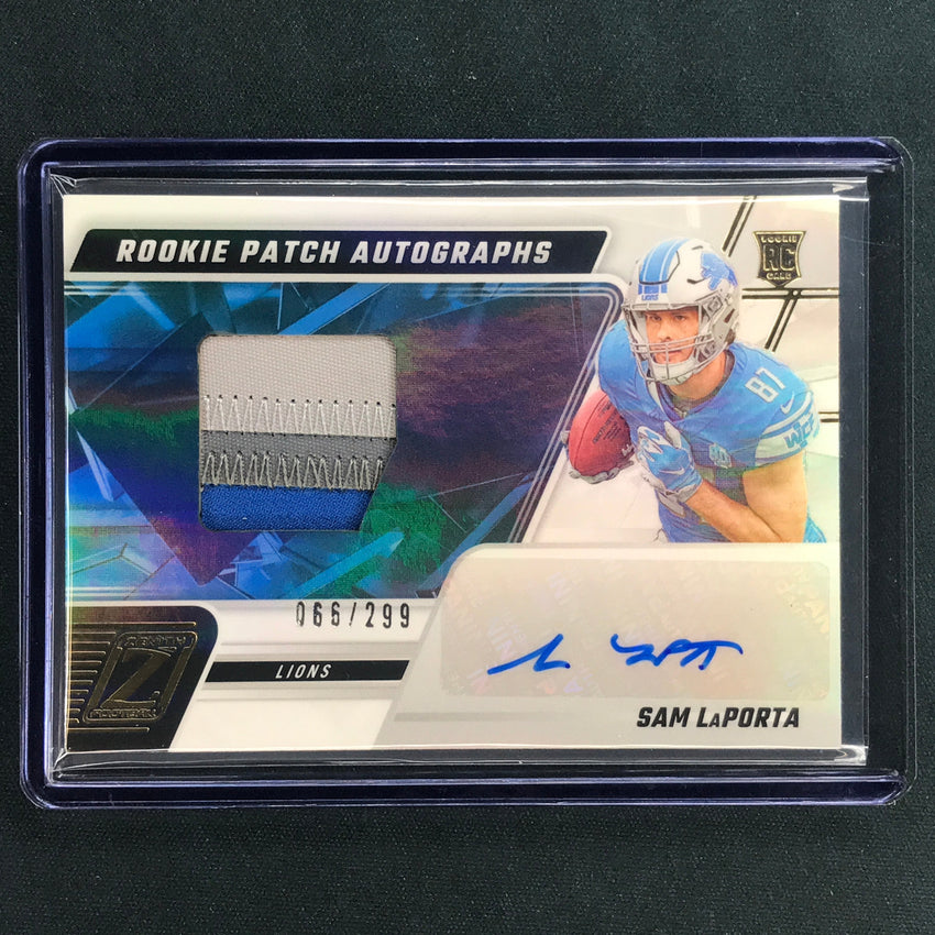 2023 Zenith Football SAM LAPORTA Rookie Patch Auto Base 66/299