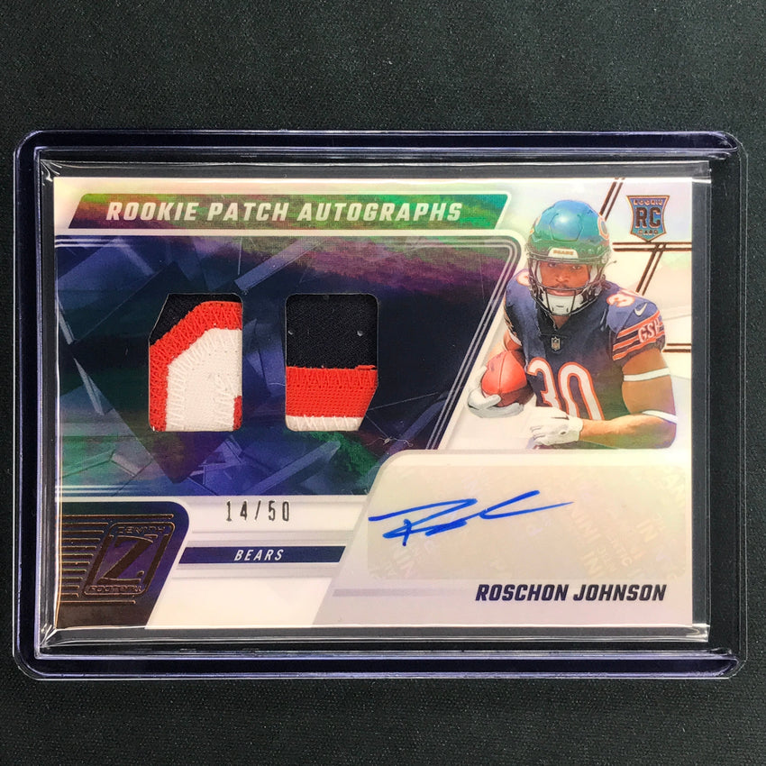 2023 Zenith Football ROSCHON JOHNSON Rookie Patch Auto Copper 14/50