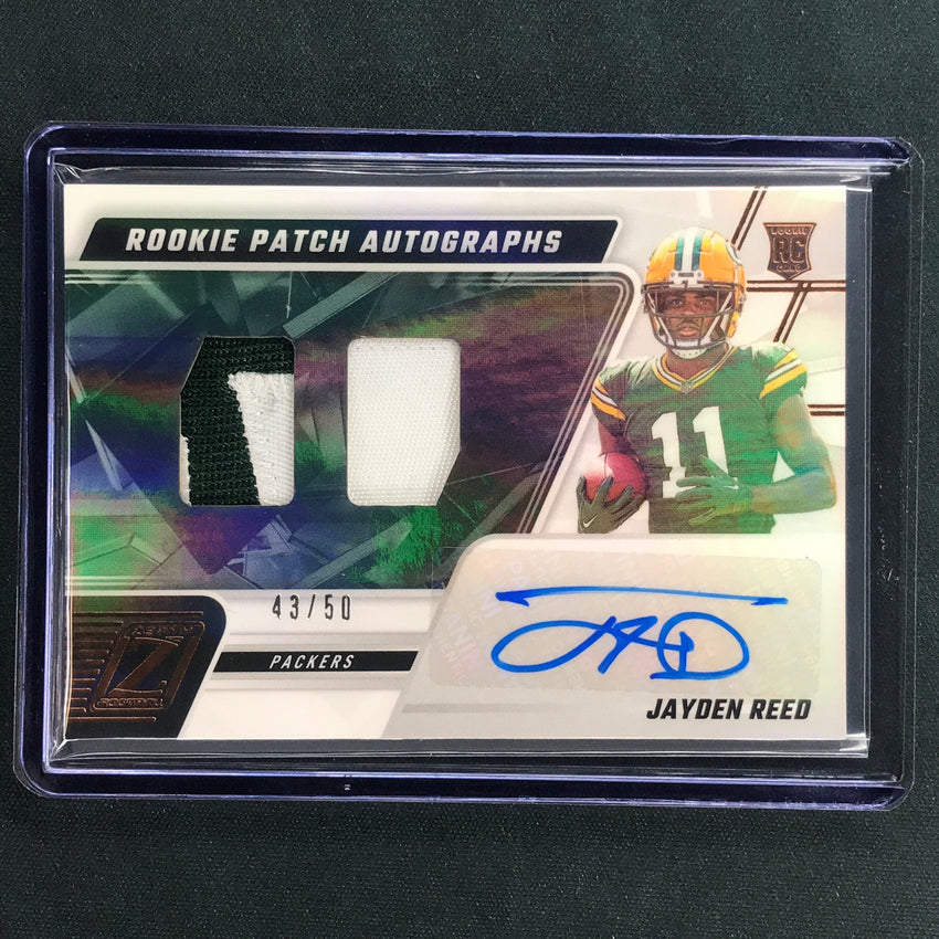 2023 Zenith Football JAYDEN REED Rookie Patch Auto Copper 43/50