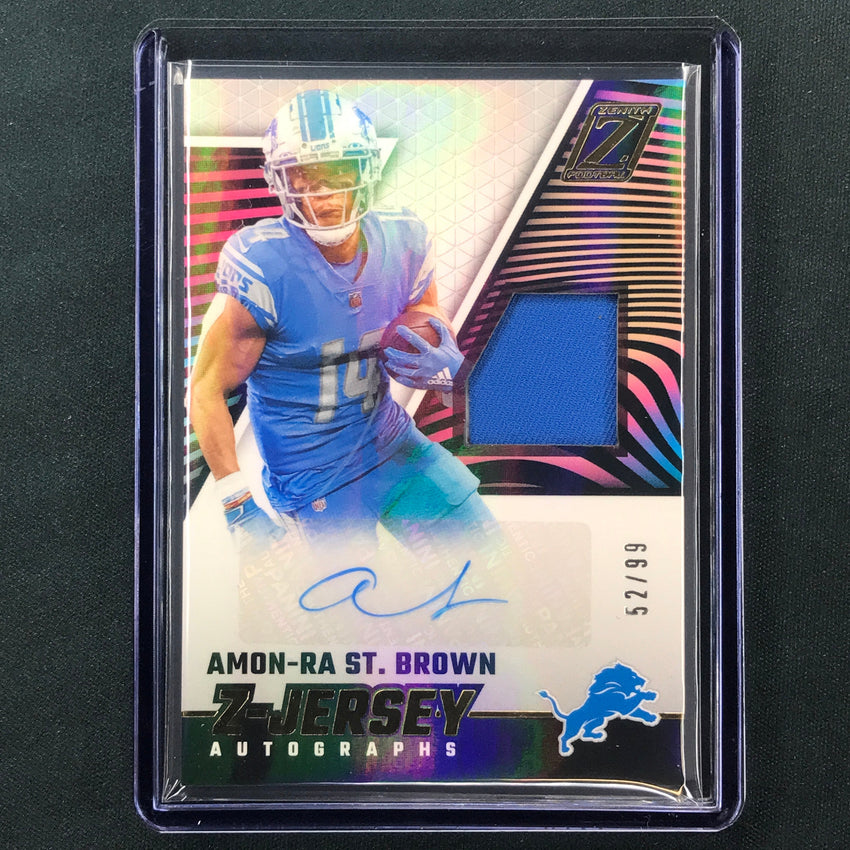 2023 Zenith Football AMON-RA ST. BROWN Z-Jersey Relic Auto 52/99