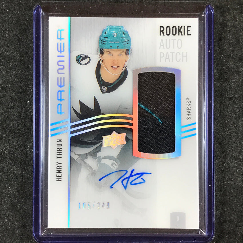 2023-24 Premier NHL HENRY THRUN Acetate Rookie Patch Auto 105/249