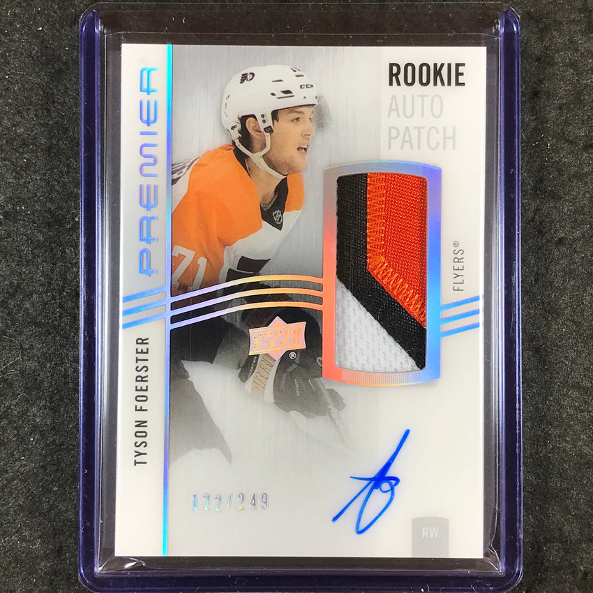 2023-24 Premier NHL TYSON FOERSTER Acetate Rookie Patch Auto 122/249