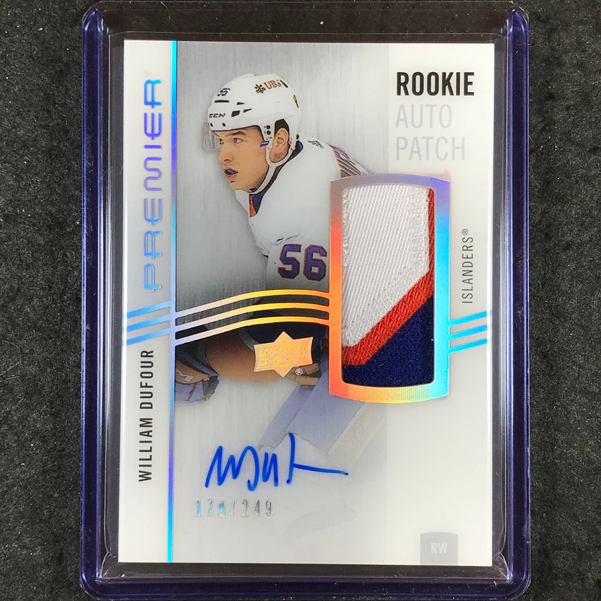 2023-24 Premier NHL WILLIAM DUFOUR Acetate Rookie Patch Auto 179/249