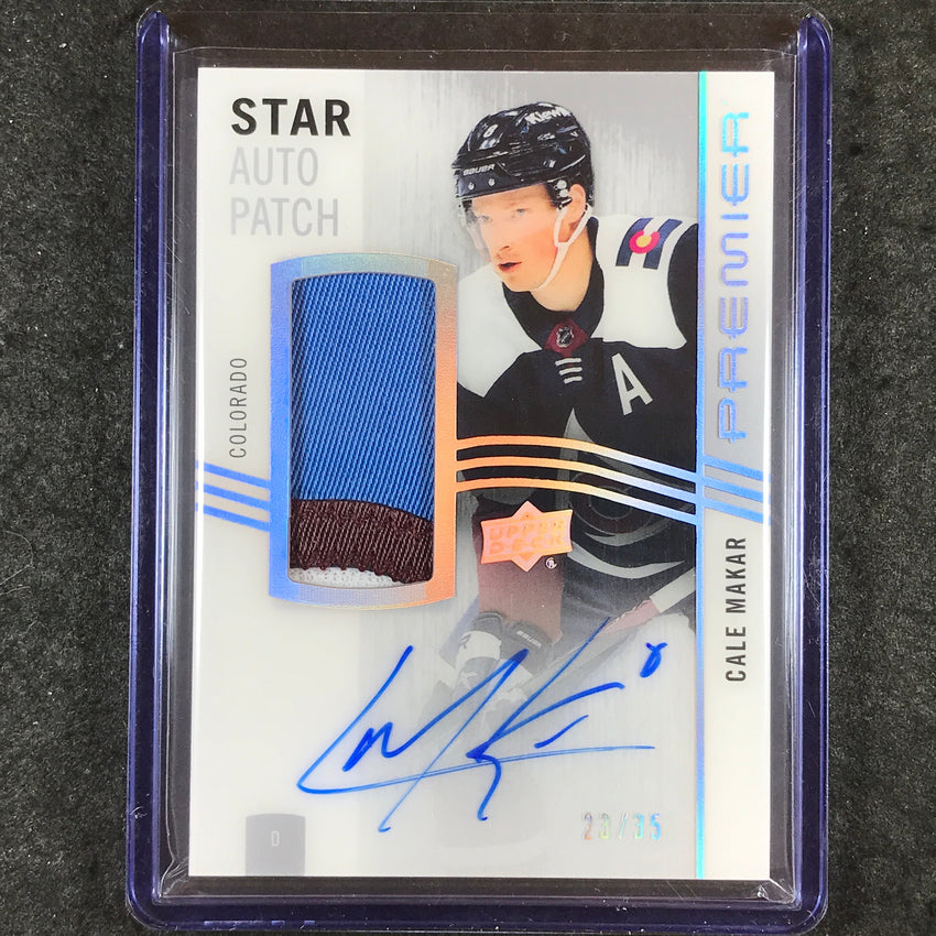 2023-24 Premier NHL CALE MAKAR Acetate Star Patch Auto 23/35