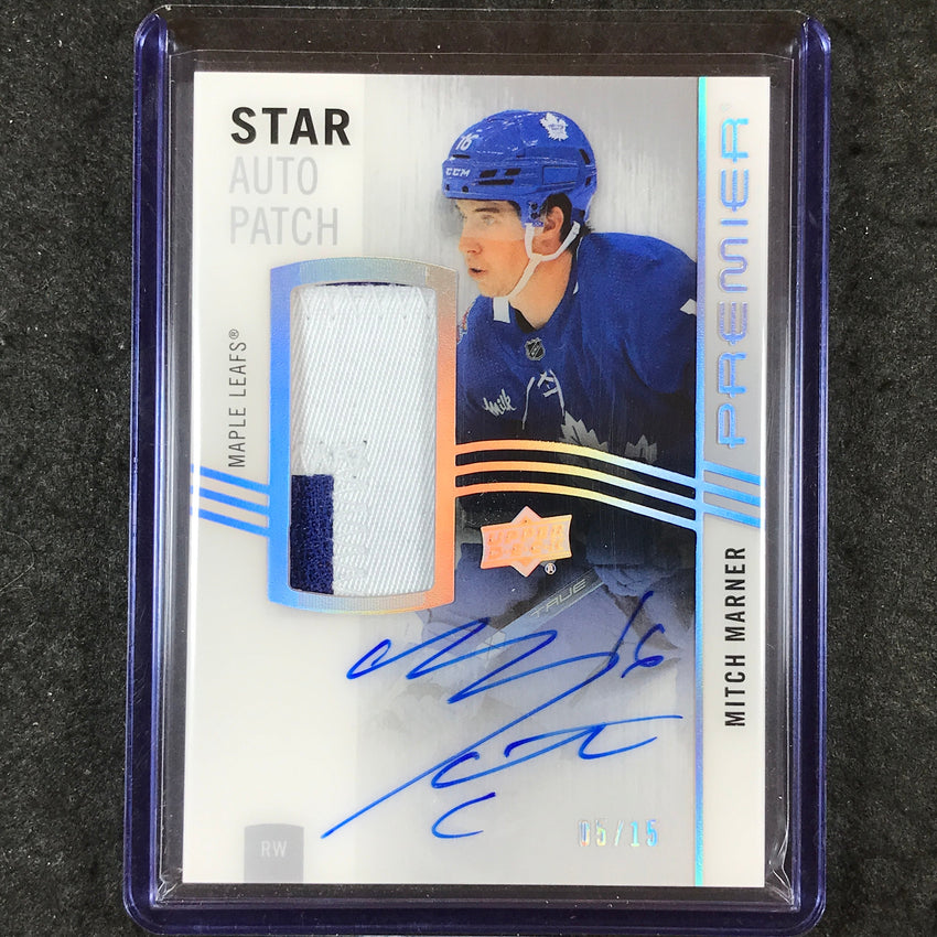 2023-24 Premier NHL MITCH MARNER Acetate Star Patch Auto 5/15