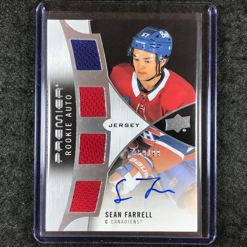 2023-24 Premier NHL SEAN FARRELL 2023 Premier Rookie Jersey Auto 53/99