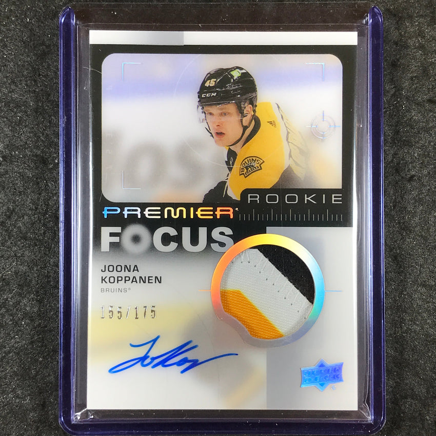 2023-24 Premier NHL JOONA KOPPANEN Premier Focus Rookie Patch Auto 155/175