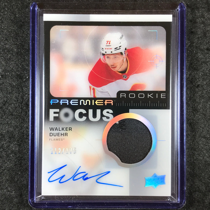 2023-24 Premier NHL WALKER DUEHR Premier Focus Rookie Patch Auto 112/175