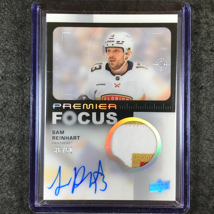 2023-24 Premier NHL SAM REINHART Premier Focus Patch Auto 36/50