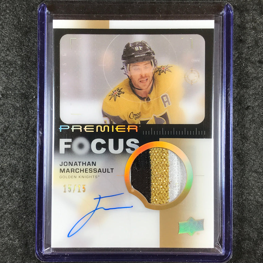 2023-24 Premier NHL JONATHAN MARCHESSAULT Premier Focus Patch Auto Gold 15/15