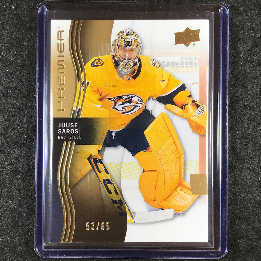 2023-24 Premier NHL JUUSE SAROS Base Gold 53/65 #20