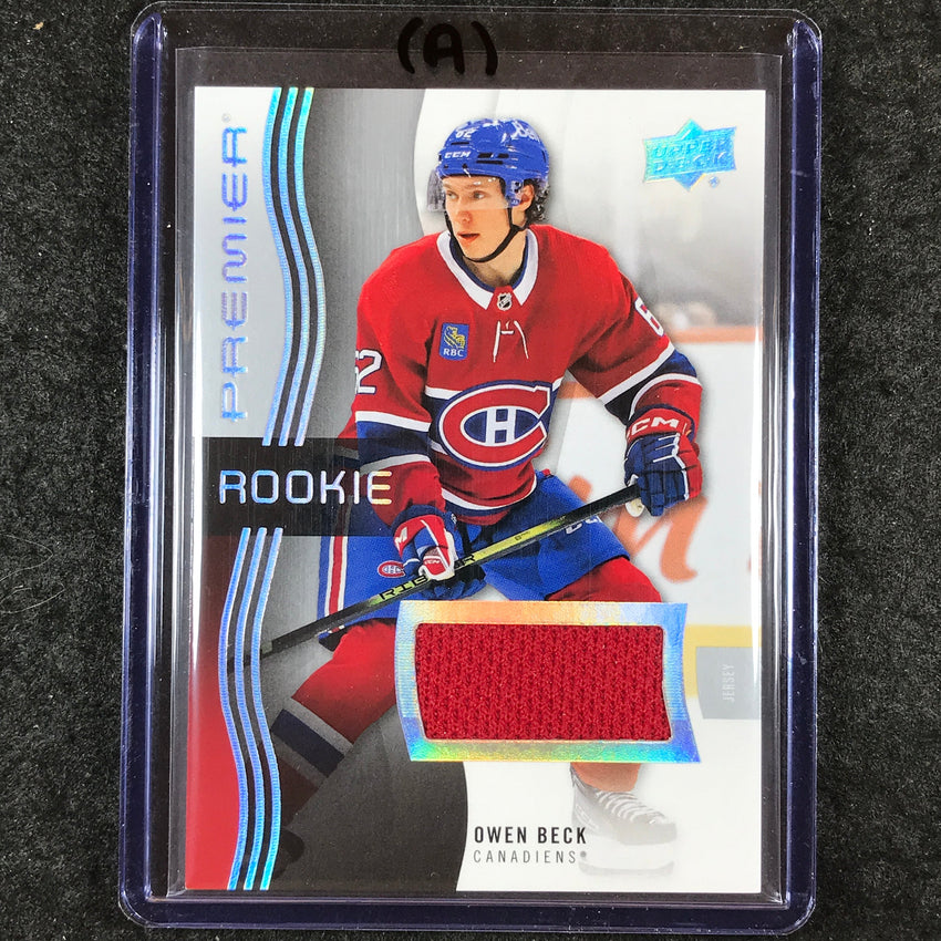 2023-24 Premier NHL OWEN BECK Base Rookie Jersey Relic #122 (A)