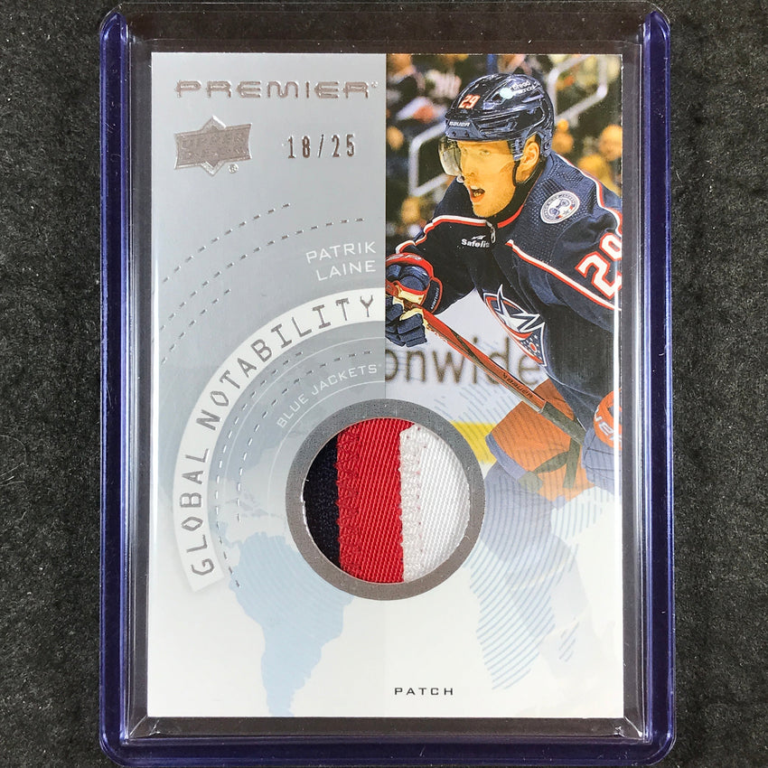 2023-24 Premier NHL PATRIK LAINE Global Nobility Patch Relic Black 18/25