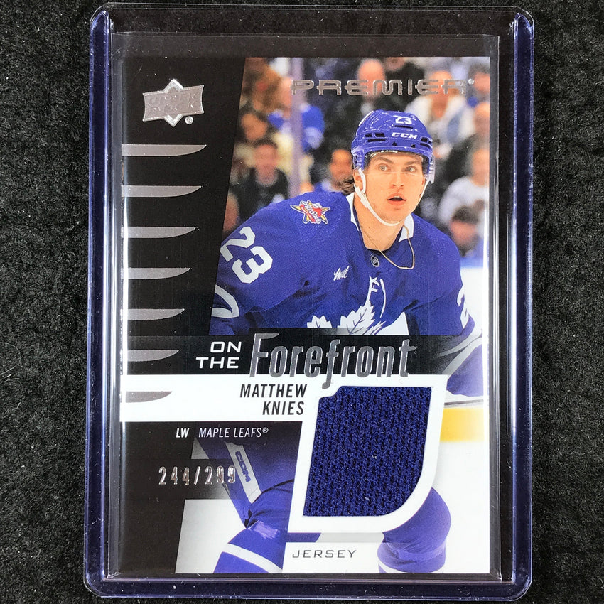 2023-24 Premier NHL MATTHEW KNIES On The Forefront Rookie Jersey Relic 244/299