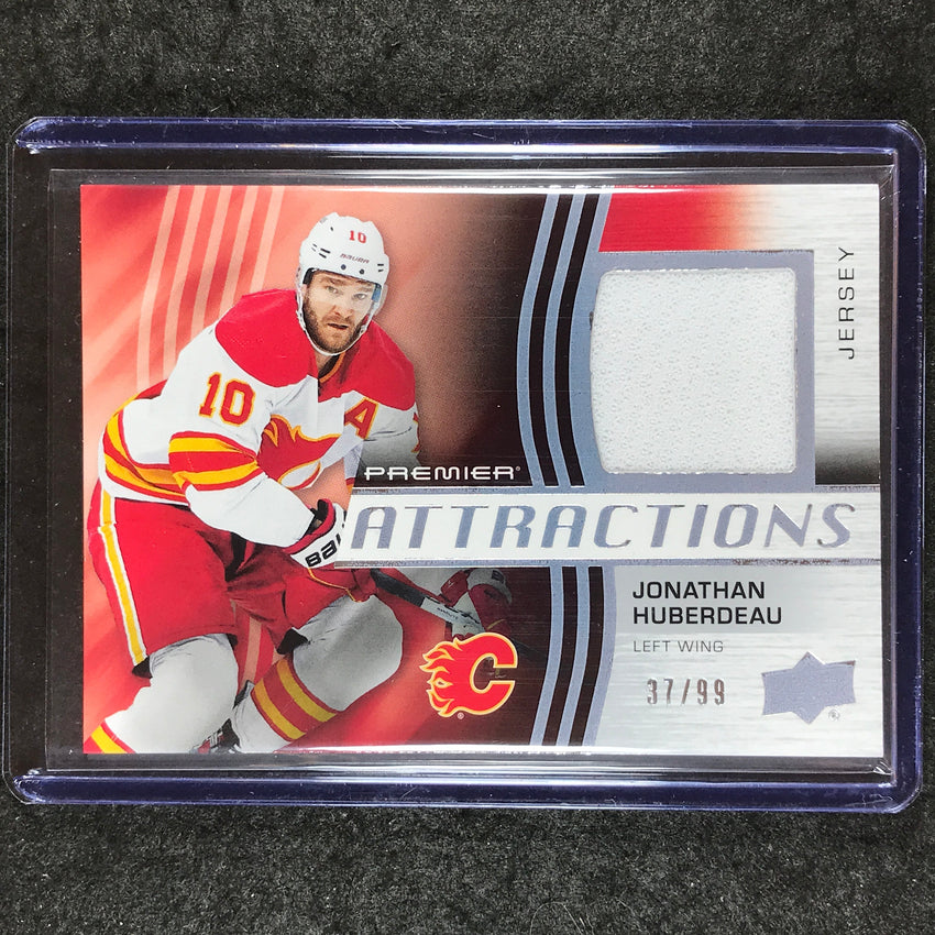 2023-24 Premier NHL JONATHAN HUBERDEAU Premier Attractions Jersey Relic 37/99