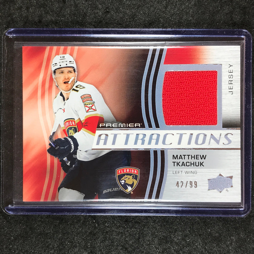 2023-24 Premier NHL MATTHEW TKACHUK Premier Attractions Jersey Relic 42/99