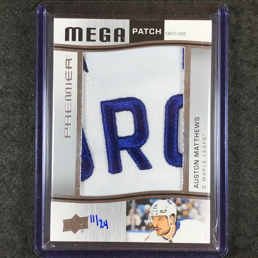 2023-24 Premier NHL AUSTON MATTHEWS Mega Patch Chest Logo Relic 11/24