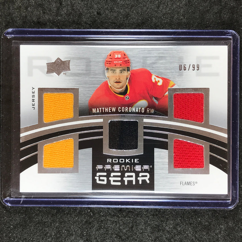 2023-24 Premier NHL MATTHEW CORONATO Premier Gear Rookies Jersey Relic 6/99