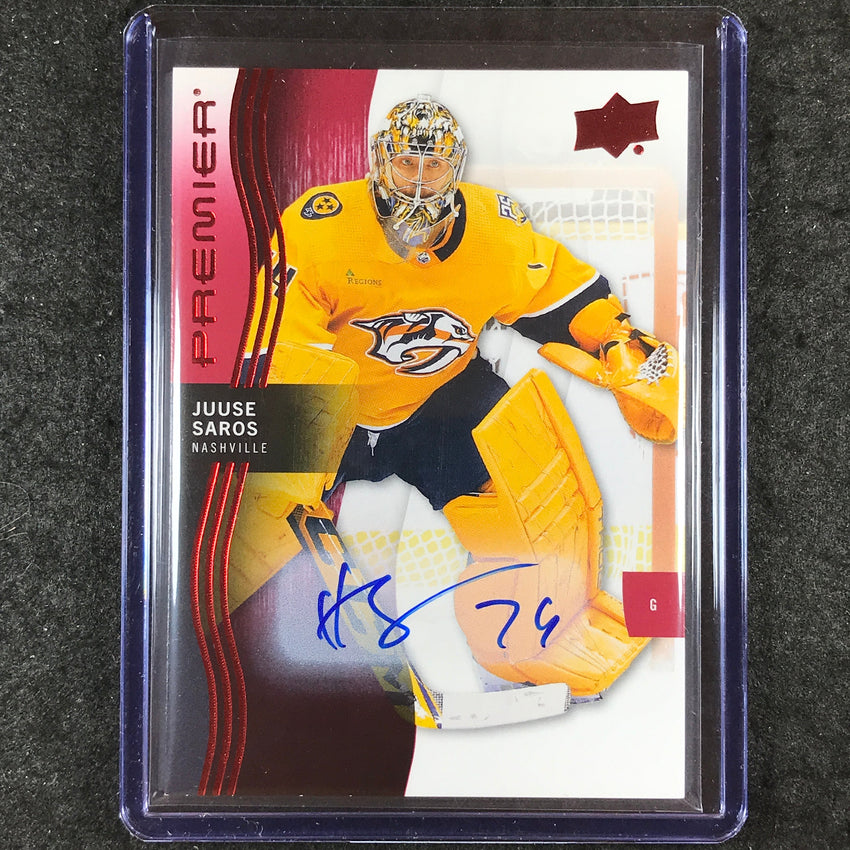 2023-24 Premier NHL JUUSE SAROS Base Autograph #20