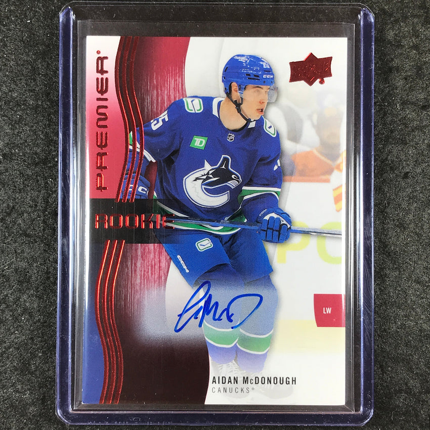 2023-24 Premier NHL AIDAN MCDONOUGH Base Rookie Autograph #116 (B)