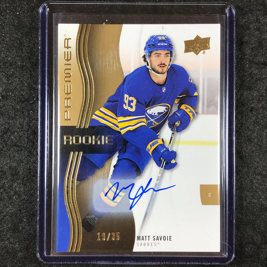 2023-24 Premier NHL MATT SAVOIE Base Rookie Auto Gold 19/35