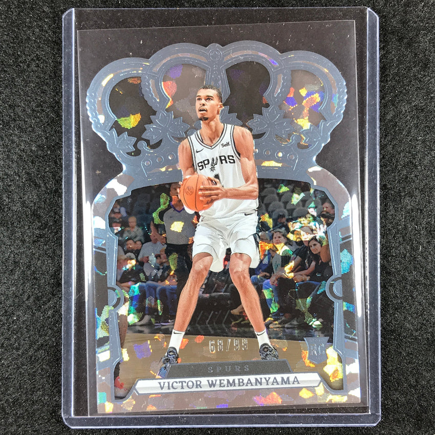 2023-24 Crown Royale VICTOR WEMBANYAMA Rookie Base Blue Crystal 68/99 No. 48
