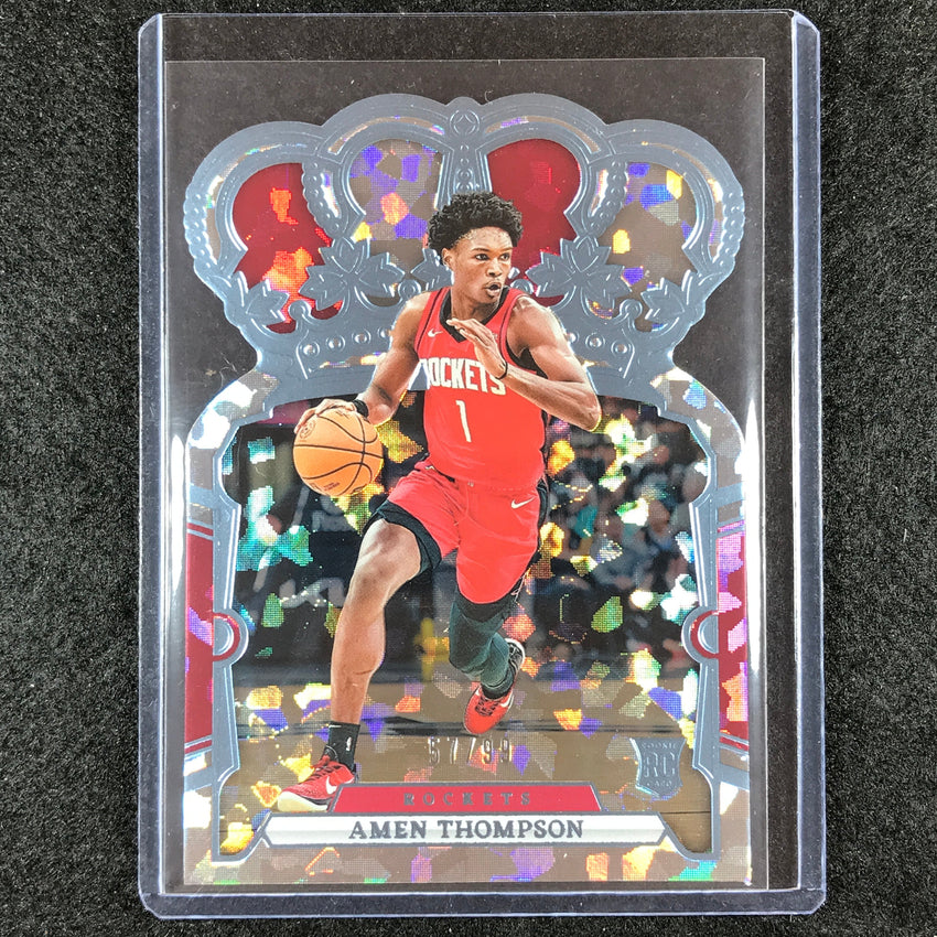 2023-24 Crown Royale AMEN THOMPSON Rookie Base Blue Crystal 57/99 No. 65