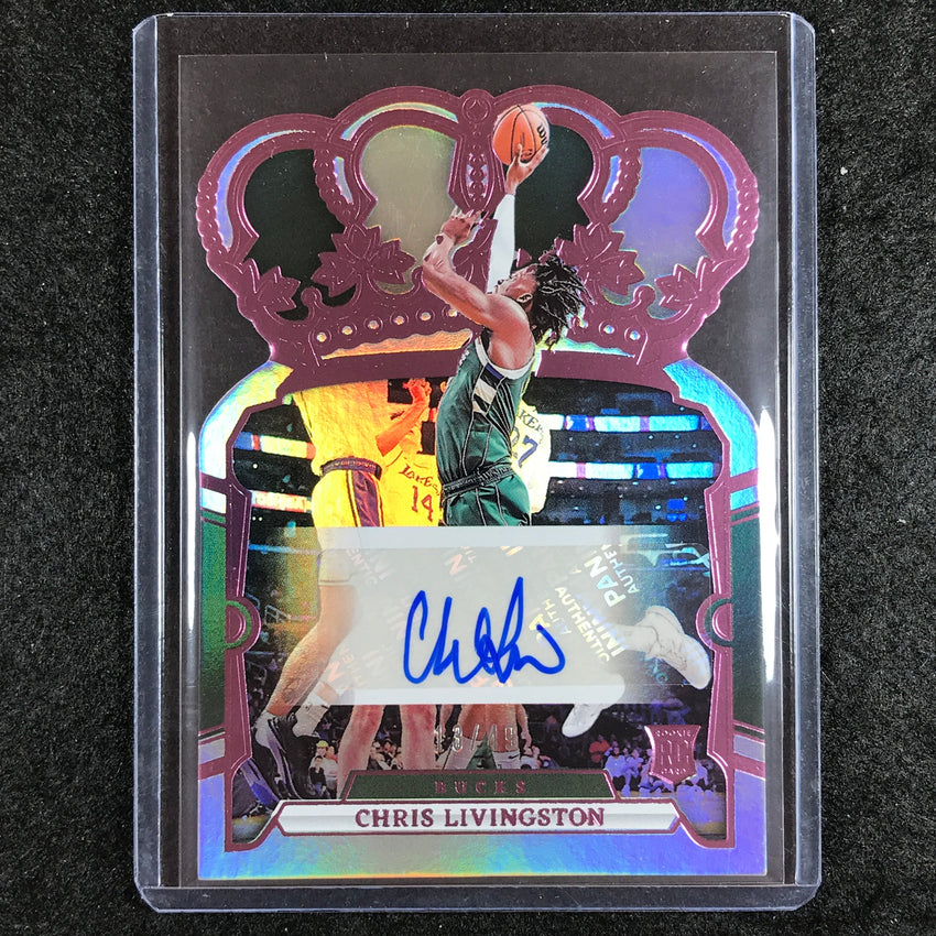 2023-24 Crown Royale CHRIS LIVINGSTON Crown Rookie Auto Pink 13/49