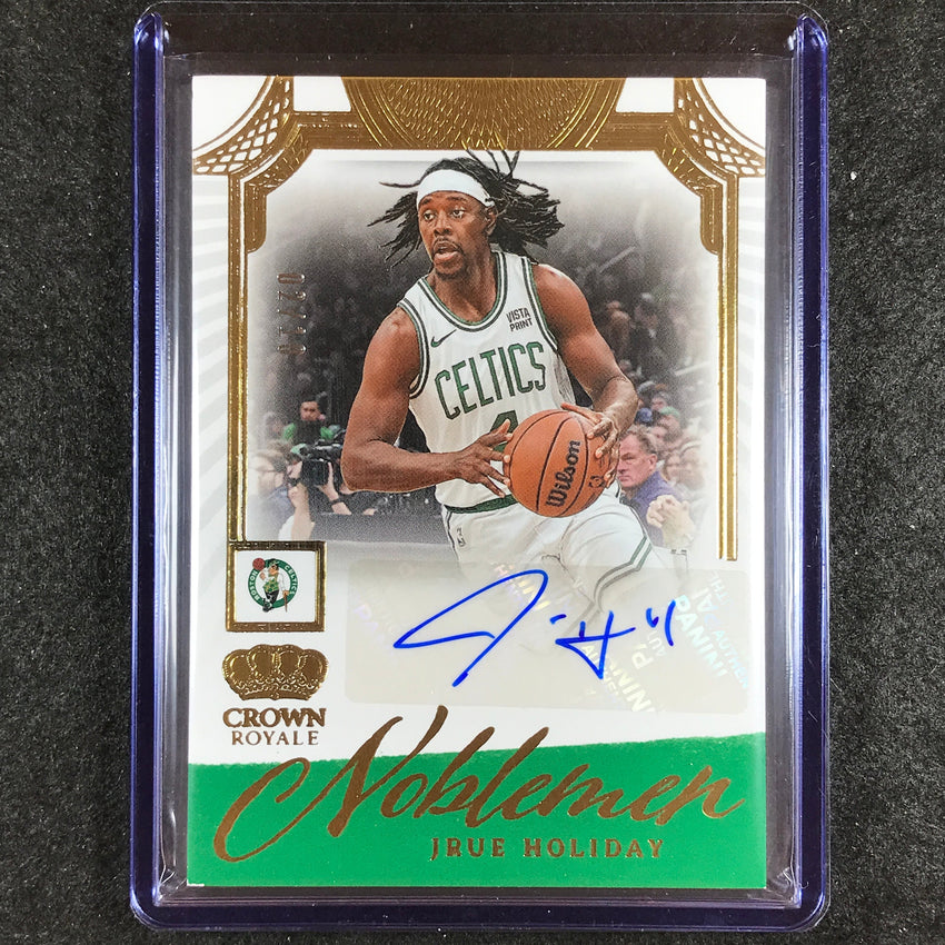 2023-24 Crown Royale JRUE HOLIDAY Noblemen Auto Gold 2/10