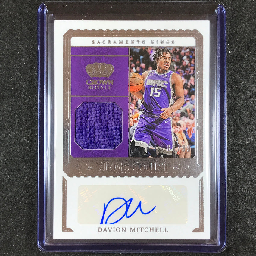 2023-24 Crown Royale DAVION MITCHELL Kings Court Jersey Auto 85/99