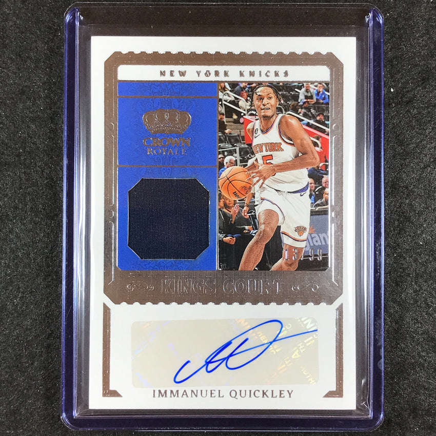 2023-24 Crown Royale IMMANUEL QUICKLEY Kings Court Jersey Auto 13/99