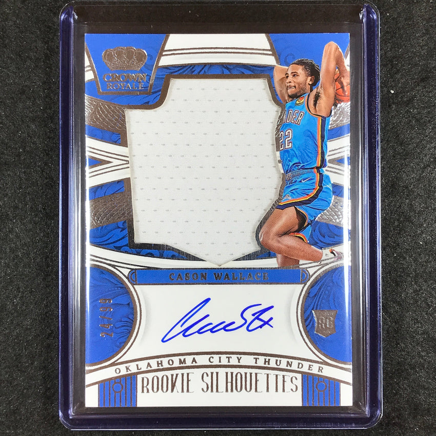2023-24 Crown Royale CASON WALLACE Rookie Silhouettes Jersey Auto 24/99