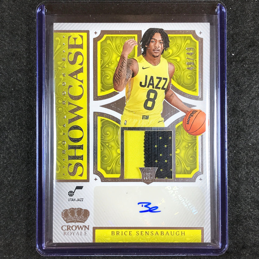 2023-24 Crown Royale BRICE SENSABAUGH Royal Rookie Showcase Patch Auto 49/49
