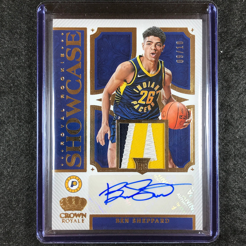 2023-24 Crown Royale BEN SHEPPARD Royal Rookie Showcase Patch Auto Gold 9/10