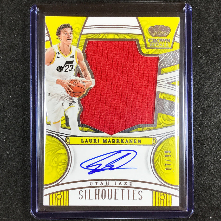 2023-24 Crown Royale LAURI MARKKANEN Silhouettes Jersey Auto 7/99